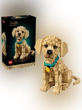LEGO Icons Golden Retriever Puppy (11384) – 2,102 Pieces – Realistic Dog Display